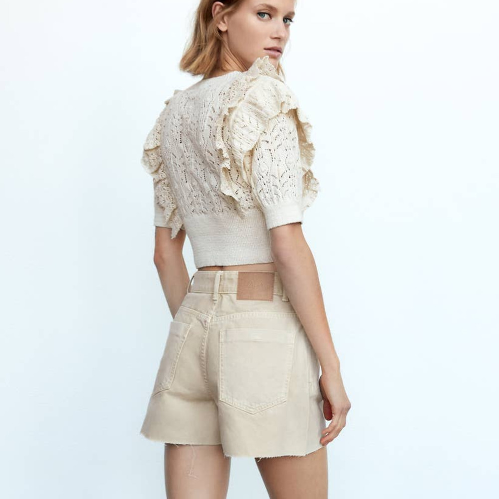 Zara Ruffled Knit Top - Picture 3 of 6